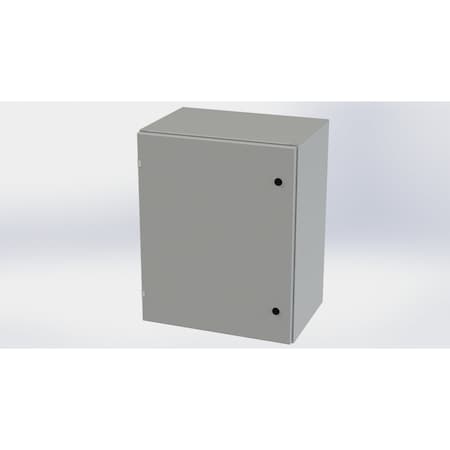 Saginaw Control & Engineering 1/4 Turn Latch Electrical Enclosures, 30 in H, 16 in D, 24 in W, NEMA 3R, 4, 12, 13, Carbon Steel SCE-30EL2416LP